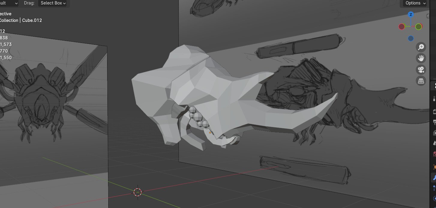 A WIP shot of the model.